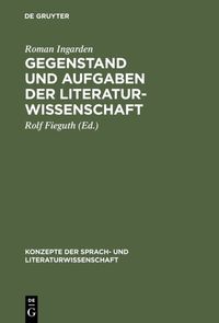 Produktbild: Gegenstand und Aufgaben der Literaturwissenschaft