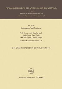 Produktbild: Das Oligomerenproblem bei Polyesterfasern