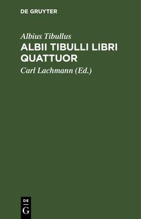 Produktbild: Albii Tibulli libri quattuor