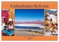 Produktbild: Farbenfrohes Bolivien (Tischkalender 2026 DIN A5 quer), CALVENDO Monatskalender
