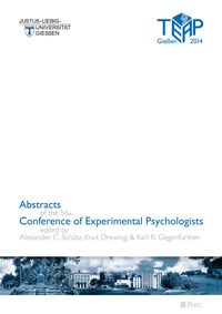 Produktbild: Abstracts of the 56th Conference of Experimental Psychologists