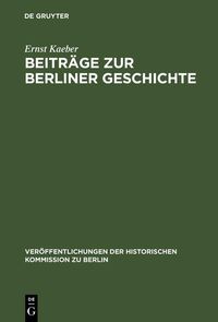 Produktbild: Beitr&auml;ge zur Berliner Geschichte