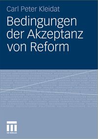 Produktbild: Bedingungen der Akzeptanz von Reform