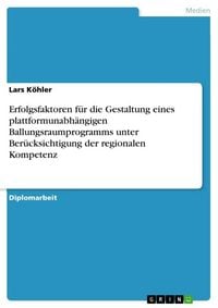 Produktbild: Erfolgsfaktoren f&uuml;r die Gestaltung eines plattformunabh&auml;ngigen Ballungsraumprogramms unter Ber&uuml;cksichtigung der regionalen Kompetenz