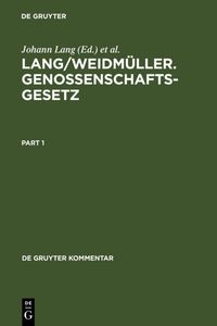 Produktbild: Lang/Weidm&uuml;ller. Genossenschaftsgesetz