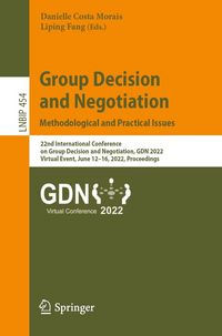 Produktbild: Group Decision and Negotiation: Methodological and Practical Issues