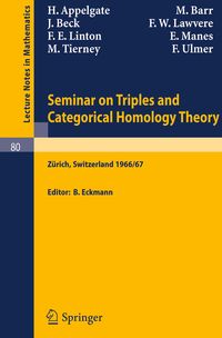 Produktbild: Seminar on Triples and Categorical Homology Theory