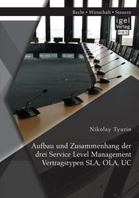 Produktbild: Aufbau und Zusammenhang der drei Service Level Management Vertragstypen SLA, OLA, UC