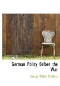 Produktbild: German Policy Before the War
