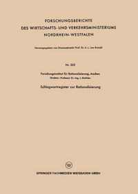 Produktbild: Schlagwortregister zur Rationalisierung