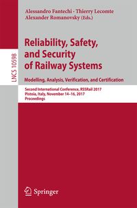 Produktbild: Reliability, Safety, and Security of Railway Systems. Modelling, Analysis, Verification, and Certification