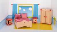 Produktbild: goki Puppenm&ouml;bel Schlafzimmer f&uuml;r Puppenhaus