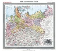 Produktbild: Historische Preussenkarte / DER PREUSSISCHE STAAT - 1905 [gerollt]