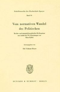 Produktbild: Vom normativen Wandel des Politischen.