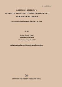 Produktbild: Arbeitszeitstudien an Haushaltswaschmaschinen