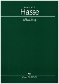 Produktbild: Missa in g. Hasse-Werkausgabe, Klavierauszug. Bd.IV/3