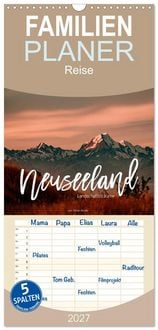 Produktbild: Familienplaner 2027 - Neuseeland - Landschaftstr&auml;ume mit 5 Spalten (Wandkalender, 21 x 45 cm) CALVENDO