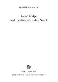 Bild vom Artikel David Lodge and the Art-and-Reality Novel vom Autor Daniel Ammann