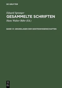 Produktbild: Grundlagen der Geisteswissenschaften