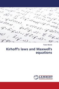 Produktbild: Kirhoff's laws and Maxwell's equations