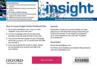 Produktbild: Insight: Pre-Intermediate: Online Workbook Plus - Card with