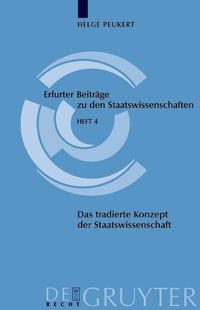 Produktbild: Das tradierte Konzept der Staatswissenschaft
