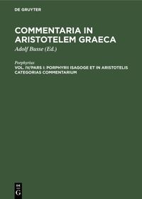 Produktbild: Porphyrii Isagoge et in Aristotelis Categorias commentarium