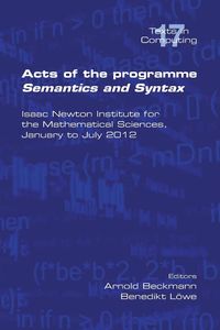 Produktbild: Acts of the Progamme Sematics and Syntax