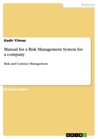 Produktbild: Manual for a Risk Management System for a company