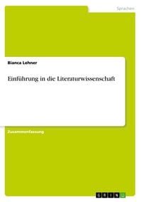 Produktbild: Einf&uuml;hrung in die Literaturwissenschaft
