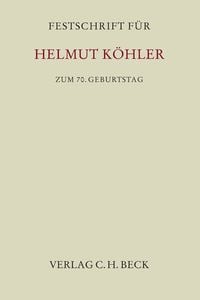Produktbild: Festschrift f&uuml;r Helmut K&ouml;hler zum 70. Geburtstag
