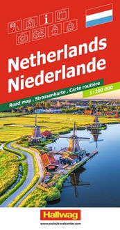 Produktbild: Hallwag Strassenkarte Niederlande 1:200.000