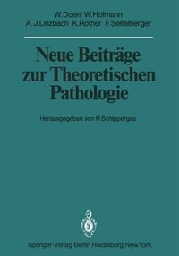 Produktbild: Neue Beitr&auml;ge zur Theoretischen Pathologie