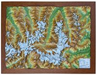 Produktbild: Relief Matterhornregion klein 1:150.000 mit Holzrahmen