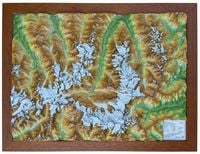 Produktbild: Relief Matterhornregion klein 1:150.000 mit Holzrahmen