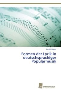 Produktbild: Formen der Lyrik in deutschsprachiger Popularmusik