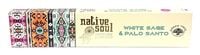 Produktbild: R&auml;ucherst&auml;bchen Green Tree Native Soul "White Sage & Palo Santo" 15gr.