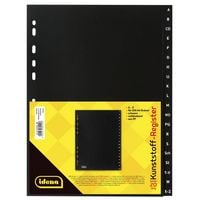 Produktbild: Idena Register aus Kunststoff A bis Z 20-teilig 120&micro; schwarz DIN A4