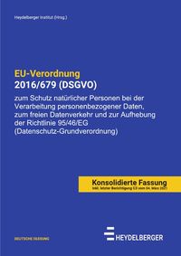 Produktbild: EU-Verordnung 2016/679 (DSGVO)