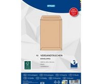 Produktbild: Stylex Versandtaschen, DIN C4, nassklebend, braun, 10 St&uuml;ck