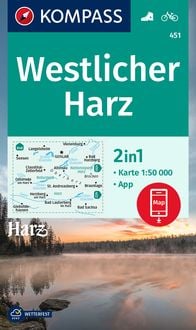 Bild vom Artikel KOMPASS Wanderkarte 451 Westlicher Harz 1:50.000 vom Autor Kompass-Karten GmbH