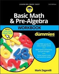 Produktbild: Basic Math & Pre-Algebra Workbook For Dummies with Online Practice