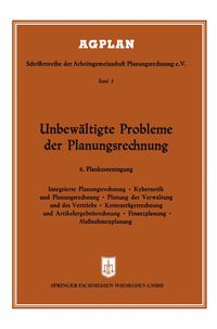 Produktbild: Unbew&auml;ltigte Probleme der Planungsrechnung