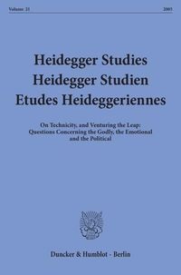 Produktbild: Heidegger Studies - Heidegger Studien - Etudes Heideggeriennes.
