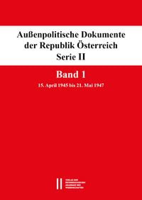 Produktbild: Au&szlig;enpolitische Dokumente der Republik &Ouml;sterreich, Serie II. Band 1