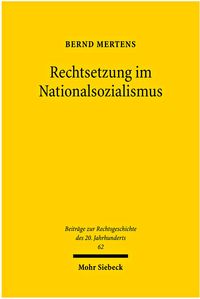 Produktbild: Rechtsetzung im Nationalsozialismus