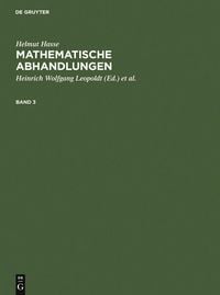 Produktbild: Helmut Hasse: Mathematische Abhandlungen. 3