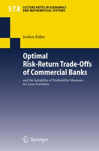 Produktbild: Optimal Risk-Return Trade-Offs of Commercial Banks