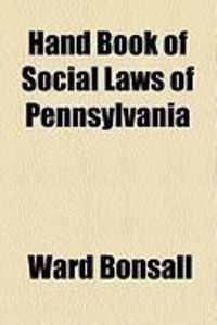 Produktbild: Hand Book of Social Laws of Pennsylvania