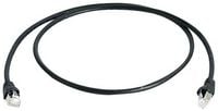 Produktbild: Teleg&auml;rtner 100008648 RJ45 Patchkabel CAT 6a S/FTP 5.00m Schwarz Flammwidrig, mit Rastnasenschutz, Paarschirm, doppelt geschirmt